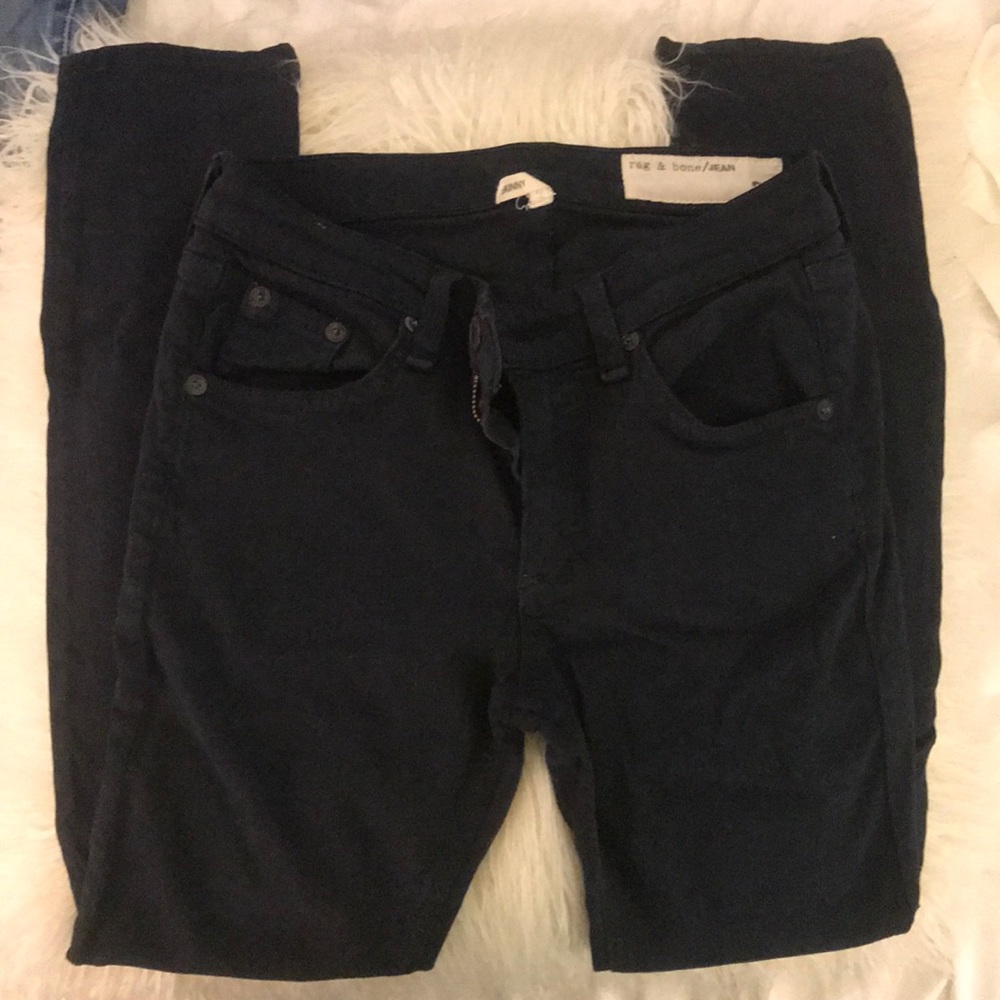 Rag and bone navy skinny jeans